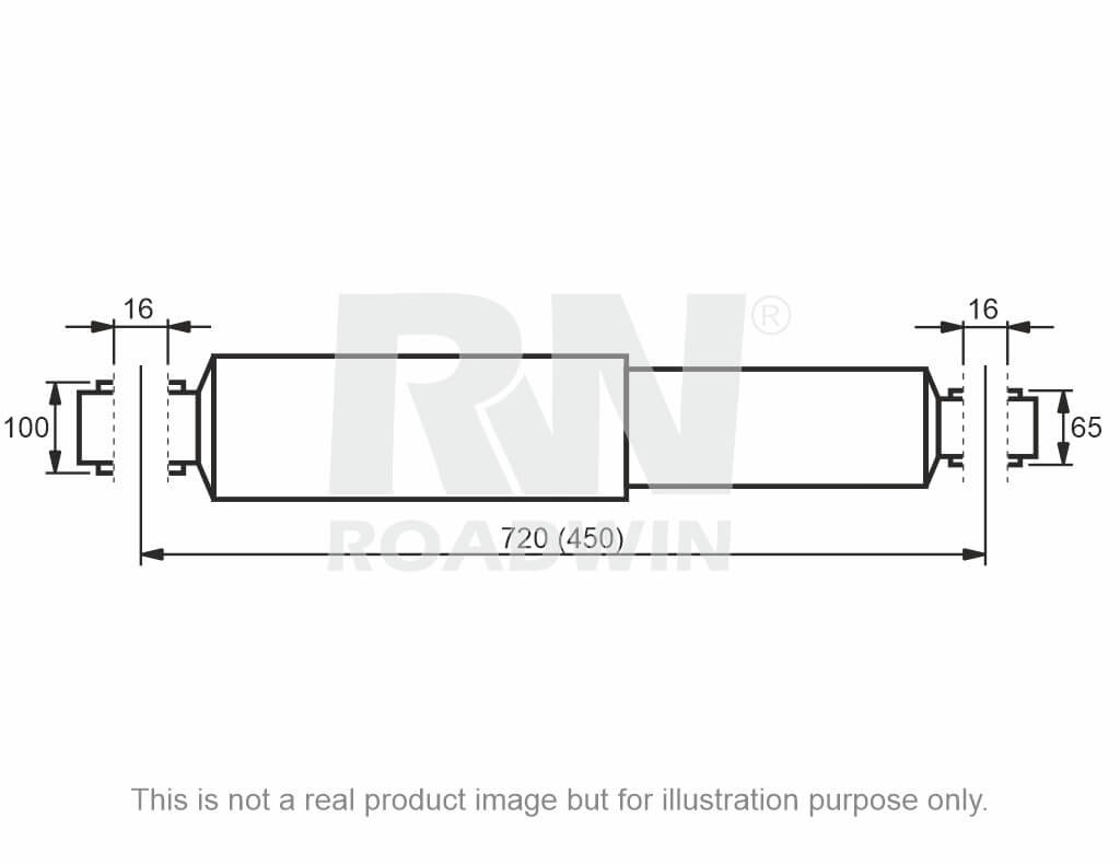 Shock absorber 450x72016x10016x65 (OO) - Roadwin